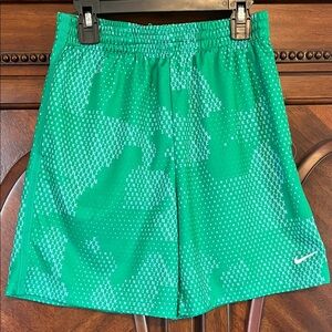 Nike Kids Green Patterned Shorts